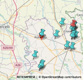 Mappa Via Mortara Vercel, 27038 Robbio PV, Italia (9.828)