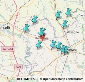 Mappa Via Mortara Vercel, 27038 Robbio PV, Italia (6.67833)