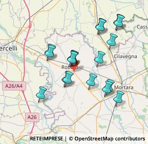 Mappa Via Mortara Vercel, 27038 Robbio PV, Italia (6.86056)