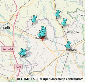 Mappa Via Mortara Vercel, 27038 Robbio PV, Italia (5.6)