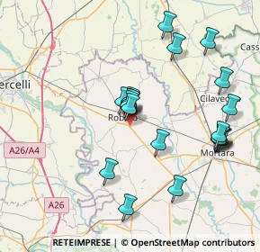 Mappa Via Mortara Vercel, 27038 Robbio PV, Italia (7.5485)