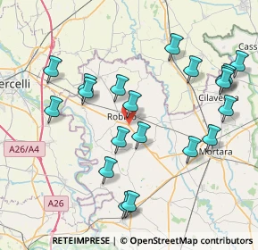 Mappa Via Mortara Vercel, 27038 Robbio PV, Italia (8.526)