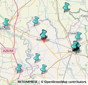 Mappa Via Mortara Vercel, 27038 Robbio PV, Italia (9.739)