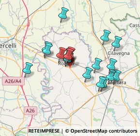Mappa Via Mortara Vercel, 27038 Robbio PV, Italia (5.867)