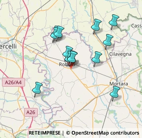 Mappa Via Mortara Vercel, 27038 Robbio PV, Italia (6.25538)