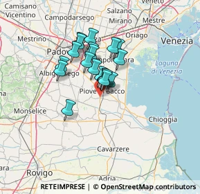 Mappa Via Antonio Salieri, 35028 Piove di Sacco PD, Italia (9.156)