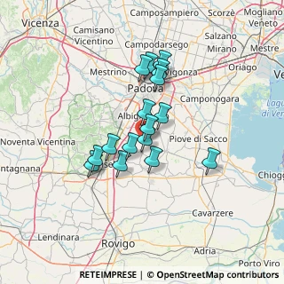 Mappa Via Bassan, 35020 Due Carrare PD, Italia (10.30313)