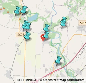 Mappa Via Moronera, 10035 Mazzè TO, Italia (4.25667)