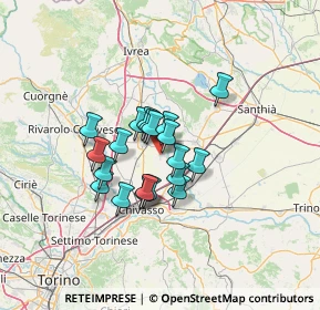 Mappa Via Moronera, 10035 Mazzè TO, Italia (9.005)