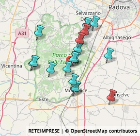 Mappa Via Regianzane, 35030 Galzignano Terme PD, Italia (6.17294)