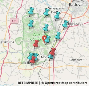 Mappa Via Regianzane, 35030 Galzignano Terme PD, Italia (6.776)