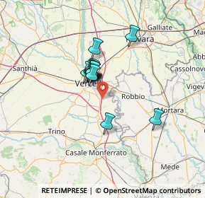 Mappa Via Guglielmo Marconi, 13012 Prarolo VC, Italia (8.88643)