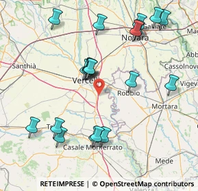 Mappa Via Guglielmo Marconi, 13012 Prarolo VC, Italia (17.101)