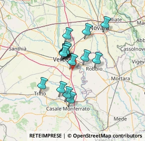 Mappa Via Guglielmo Marconi, 13012 Prarolo VC, Italia (9.83588)