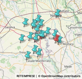 Mappa Via Guglielmo Marconi, 13012 Prarolo VC, Italia (10.304)