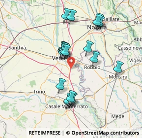 Mappa Via Guglielmo Marconi, 13012 Prarolo VC, Italia (13.108)