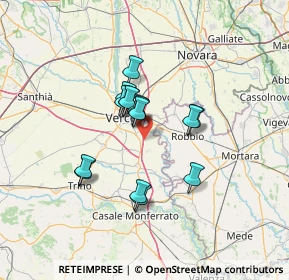Mappa Via Guglielmo Marconi, 13012 Prarolo VC, Italia (10.04)