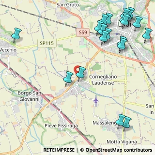 Mappa Vicolo Alcide De Gasperi, 26854 Cornegliano Laudense LO, Italia (3.0715)