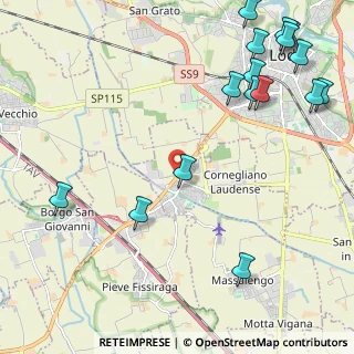 Mappa Vicolo Alcide De Gasperi, 26854 Cornegliano Laudense LO, Italia (2.99063)