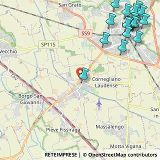 Mappa Vicolo Alcide De Gasperi, 26854 Cornegliano Laudense LO, Italia (3.46056)