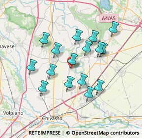 Mappa Via Ronchi, 10035 Mazzè TO, Italia (6.39063)