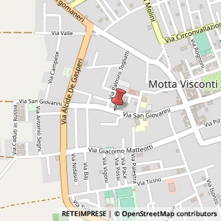Mappa Via san giovanni 140, 20086 Motta Visconti, Milano (Lombardia)