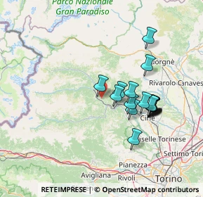 Mappa Frazione la Costa, 10070 Pessinetto TO, Italia (12.73889)