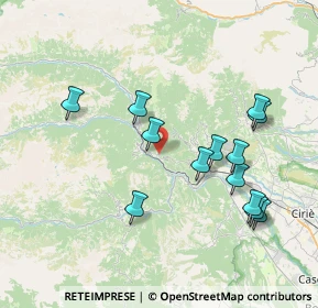 Mappa Frazione la Costa, 10070 Pessinetto TO, Italia (7.76154)