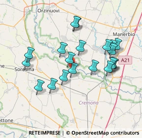 Mappa Bordolano, 26020 Bordolano CR, Italia (7.0245)