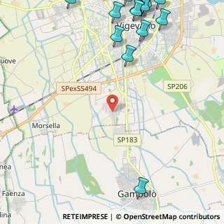 Mappa Strada Fogliano Inferiore, 27029 Vigevano PV, Italia (3.57333)