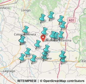 Mappa Via Rudenega, 37040 Roveredo di Guà VR, Italia (6.8985)