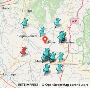 Mappa Via Rudenega, 37040 Roveredo di Guà VR, Italia (6.9225)