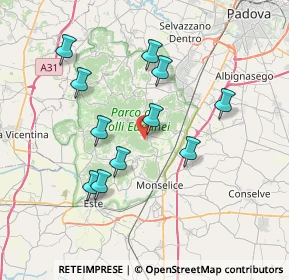 Mappa Via dei Castagni, 35032 Arquà Petrarca PD, Italia (6.91727)