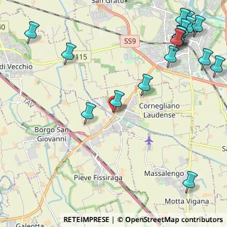 Mappa Cascina Sesmones, 26854 Cornegliano Laudense LO, Italia (3.275)