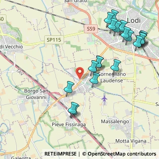 Mappa Cascina Sesmones, 26854 Cornegliano Laudense LO, Italia (2.5255)