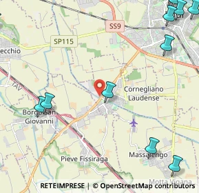 Mappa Cascina Sesmones, 26854 Cornegliano Laudense LO, Italia (3.61214)