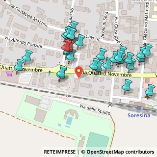 Mappa Via IV Novembre, 26015 Soresina CR, Italia (0.13)