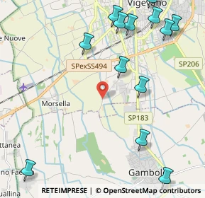 Mappa VIA FOGLIANO INF., 27029 Vigevano PV, Italia (2.80769)