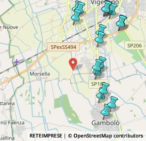 Mappa VIA FOGLIANO INF., 27029 Vigevano PV, Italia (2.54889)