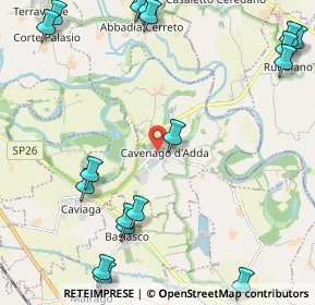 Mappa Via Madre Cabrini, 26824 Cavenago d'Adda LO, Italia (3.07842)