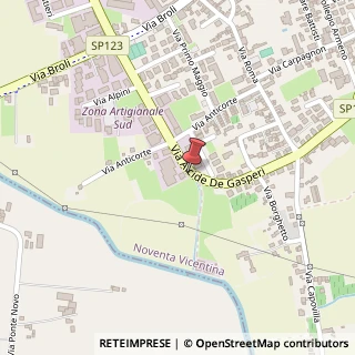 Mappa Via A. de Gasperi, 59, 36025 Noventa Vicentina, Vicenza (Veneto)