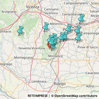 Mappa Via Monticelli, 35032 Arquà Petrarca PD, Italia (11.86385)