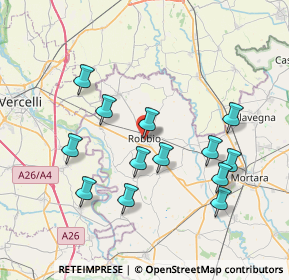 Mappa Via Cernaia, 27038 Robbio PV, Italia (7.40462)