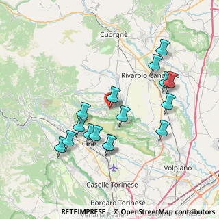 Mappa Via Indritto, 10070 Vauda Canavese TO, Italia (7.46438)