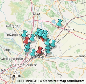 Mappa Via Bussolata, 10035 Mazzè TO, Italia (8.9595)