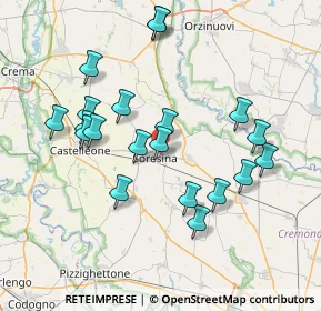 Mappa Via U. Foscolo, 26015 Soresina CR, Italia (7.3755)