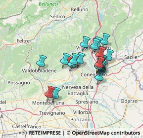 Mappa Via Brando Brandolini, 31050 Pieve di Soligo TV, Italia (10.6695)