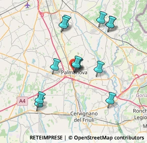 Mappa Via Udine, 33057 Palmanova UD, Italia (7.09462)