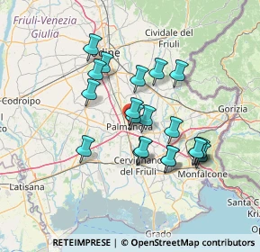 Mappa Piazza XX Settembre, 33057 Palmanova UD, Italia (11.8315)