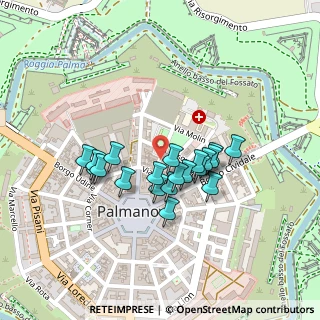 Mappa Piazza XX Settembre, 33057 Palmanova UD, Italia (0.174)